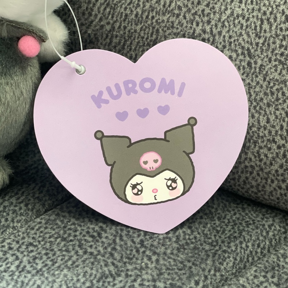 Hearts Eyes Kuromi Plush Plush Keychain (5.5”) - Picture 9 of 10